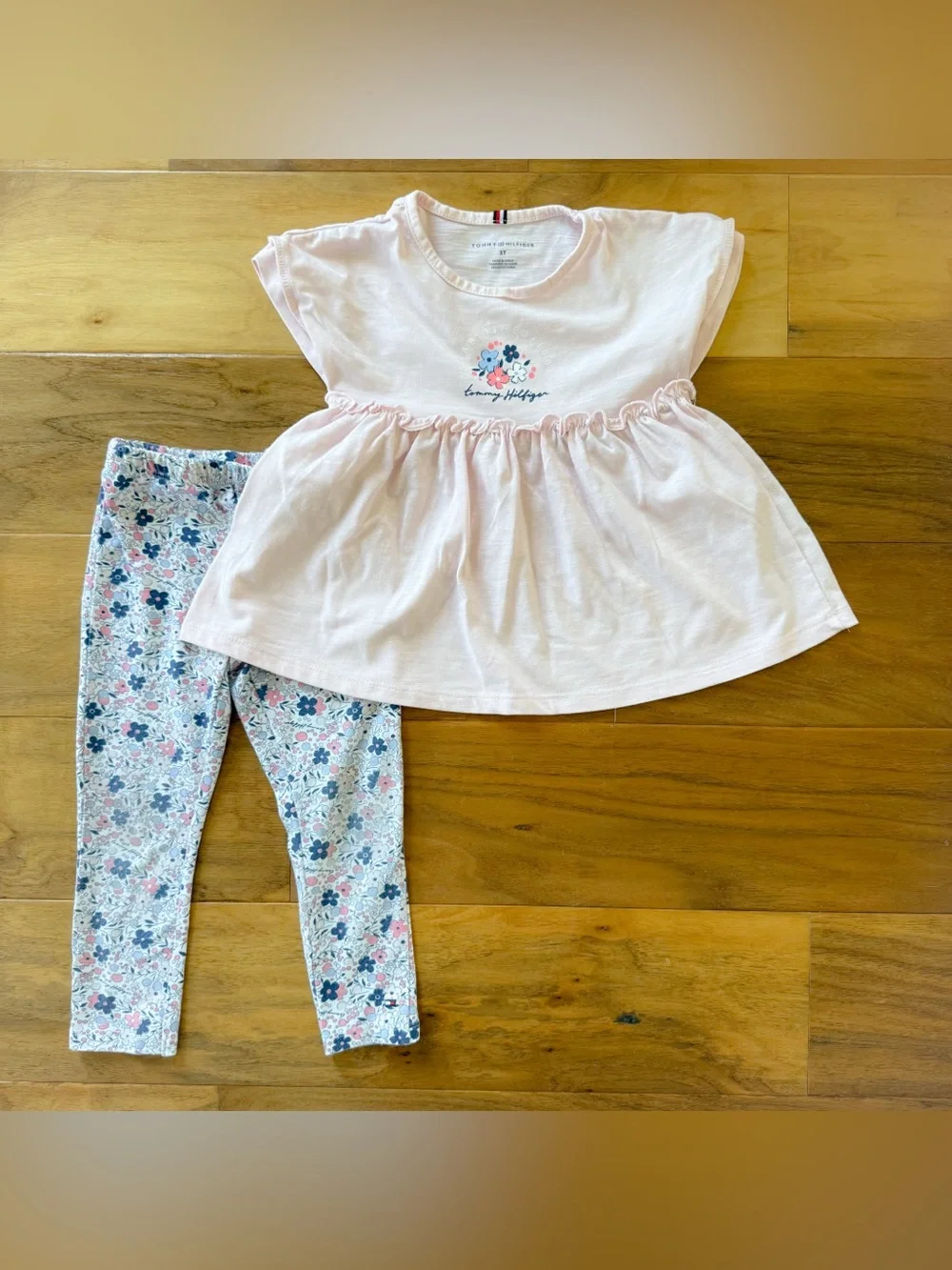 Two Like New Tommy Hilfiger Toddler Girls 2 Piece Sets Size 3T Great Condition!!
